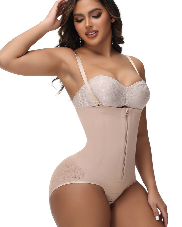 Shapshe® Hohe Kompression Po Lift Reißverschluss Miederhosen Bauchweg Figurformende Unterwäsche