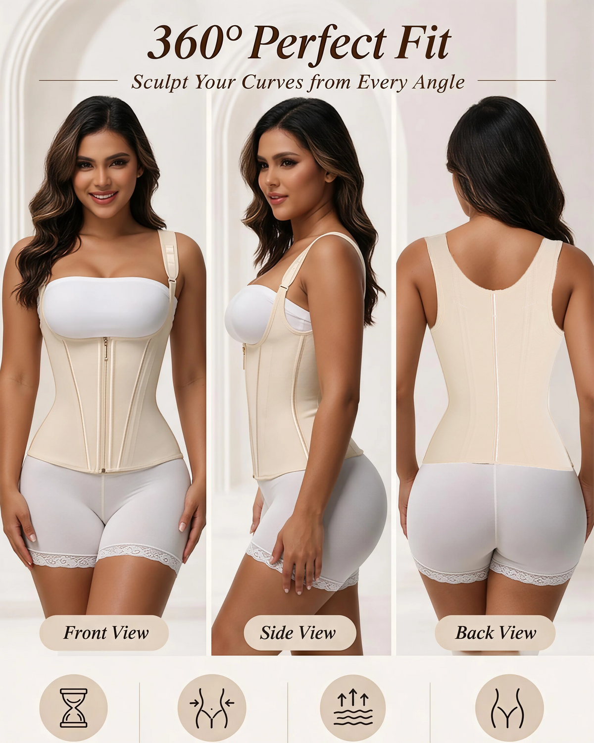 Shapshe® Fajas Steel Boned Tummy Control Waist Trainer