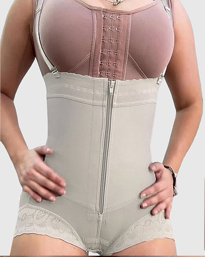 Shapshe® Damen Fajas Shapewear Shorts mit hoher Taille und Reißverschluss