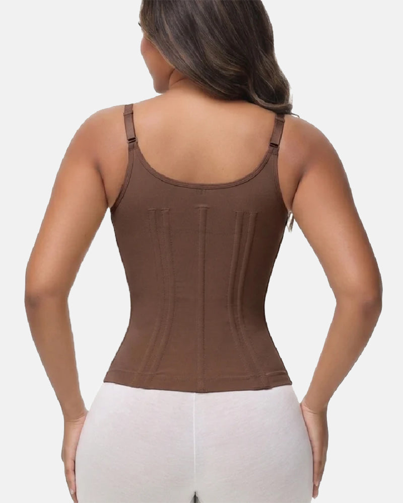 Shapshe®Shapewear Top With Built In Bra With Zipper Cutout
