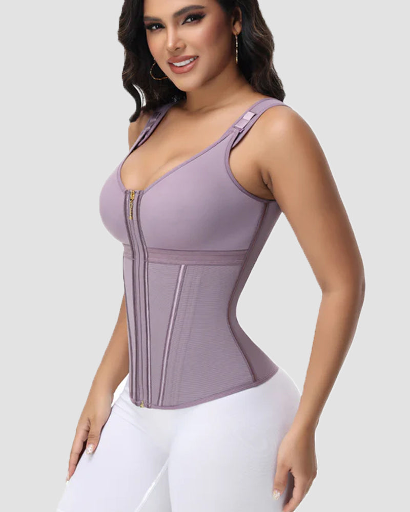 Shapshe® Boned Latex Waist Trainer Vest with Built-in Bra