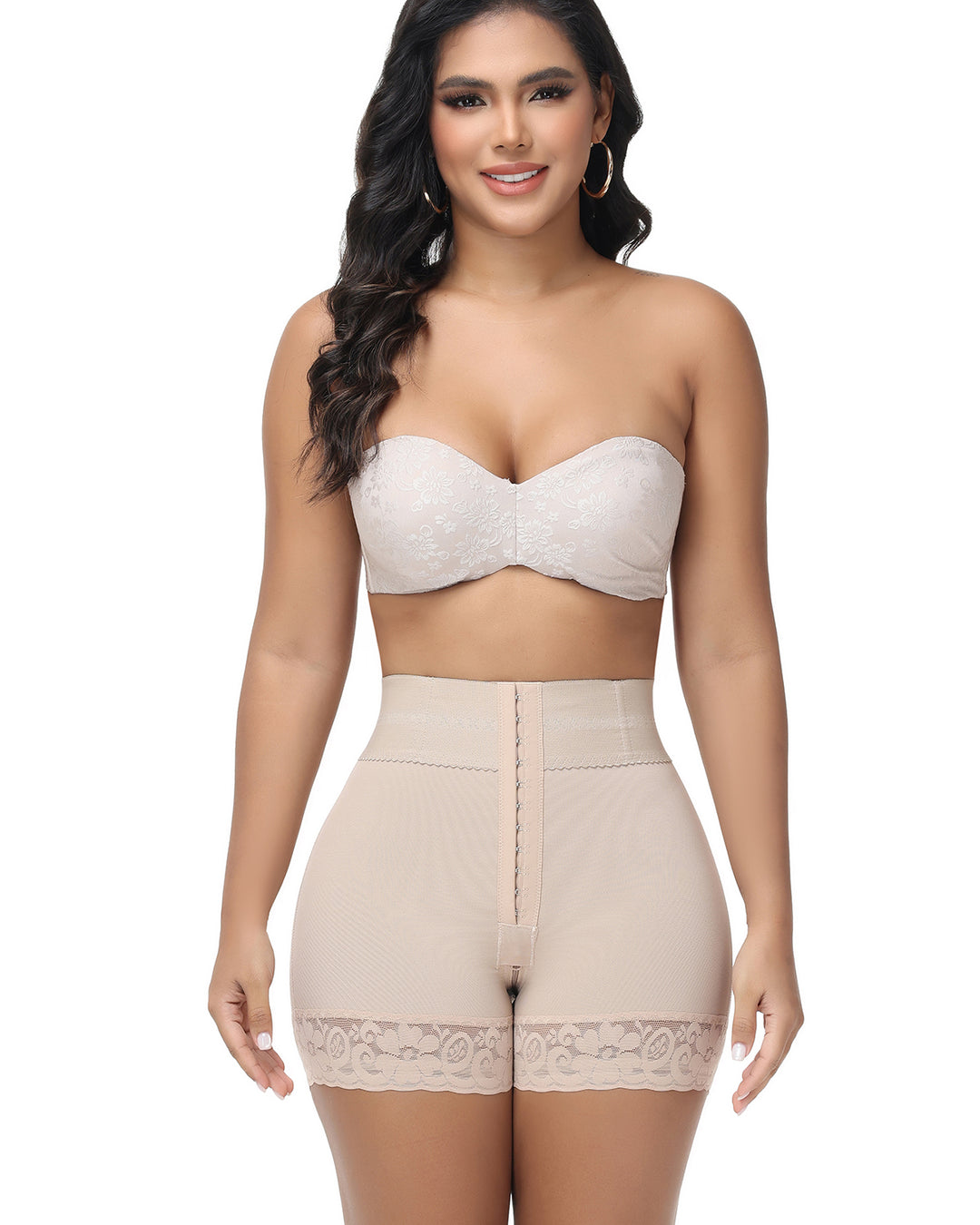 Shapshe® BBL Shorts mit doppelter Kompression und hoher Taille und bauchkontrollierendem Höschen in der Mitte