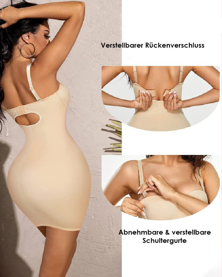 Glatter Trägerloses Bauchweg Bodycon Shapewear Kleider Mit Eingebautem BH