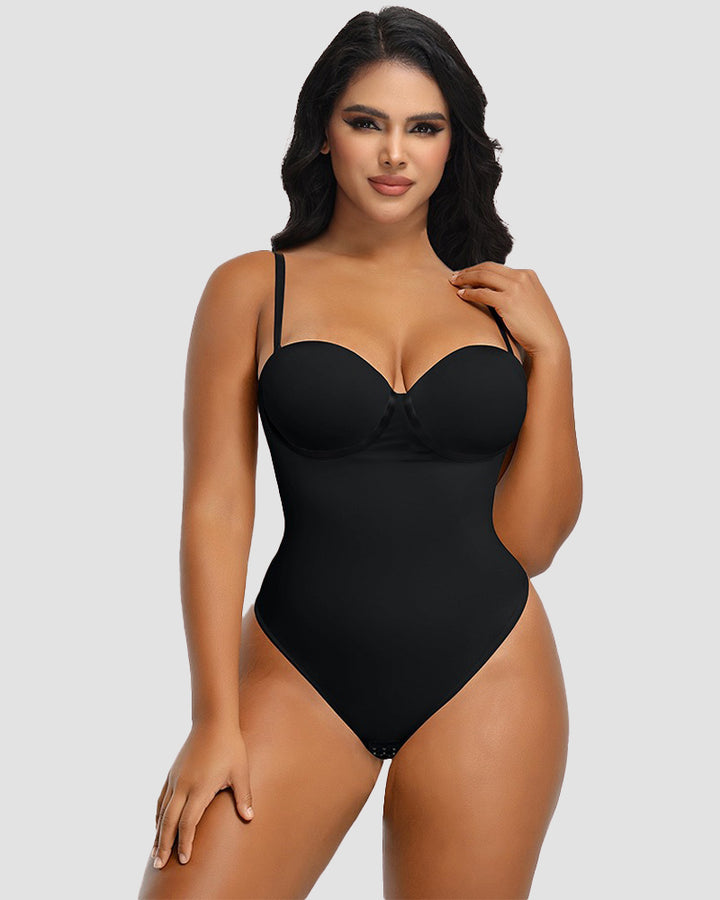 Shapshe® Nahtloser Skinny Bodys mit Sexy Schnürung am Rücken und Tanga