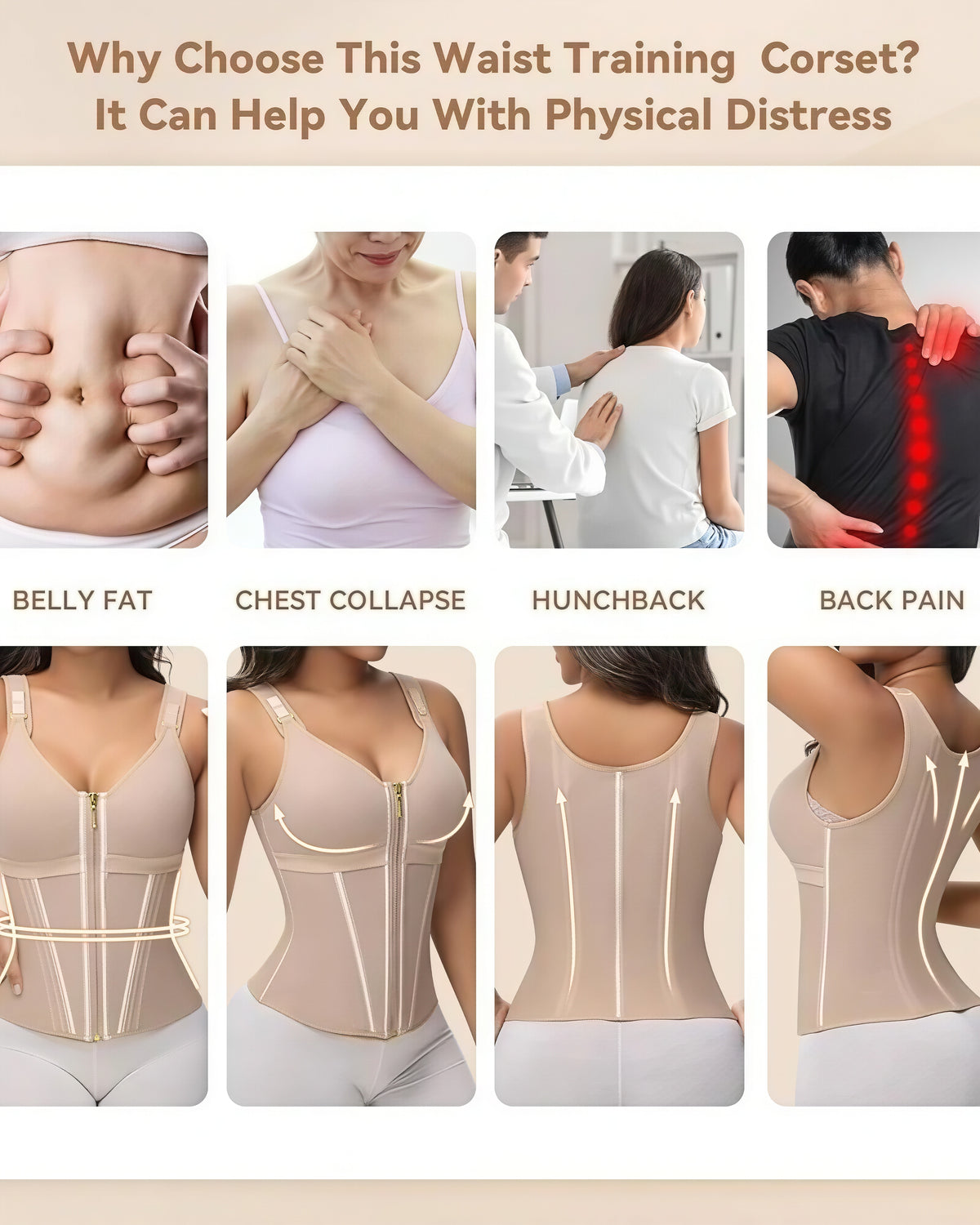 Shapshe® Fajas Colombianas Waist Trainer with Built-in Bra