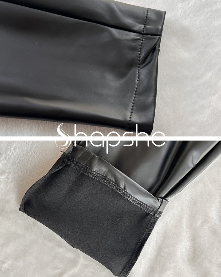 Shapshe® Sexy Kurvige Einfarbige Enge Lederhose