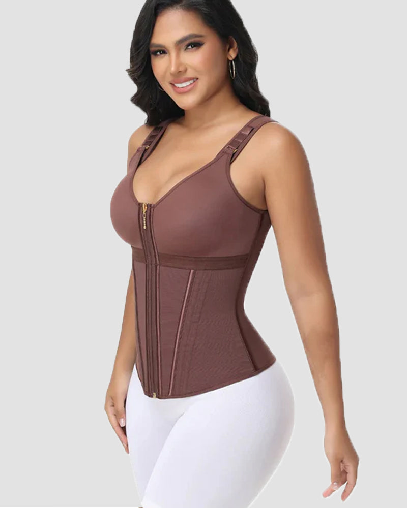 Shapshe® Boned Latex Waist Trainer Vest with Built-in Bra