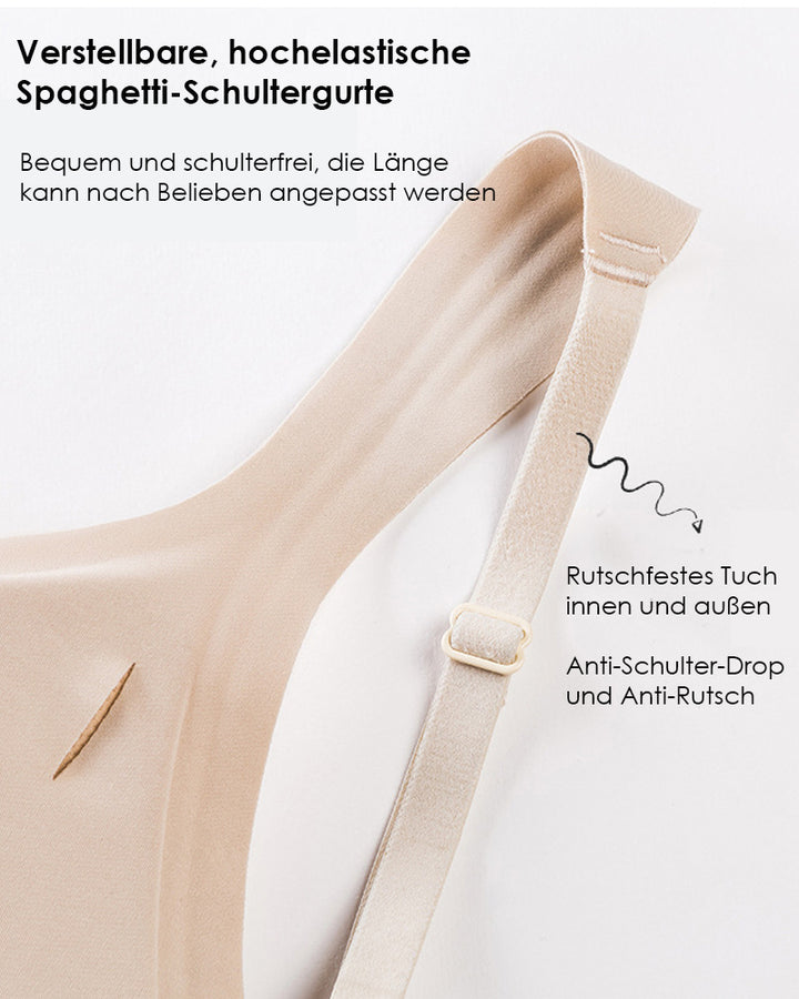 Damen Nahtloser Mehrweg BH Bequemer Rückenfreier V-Ausschnitt Minimizer BH