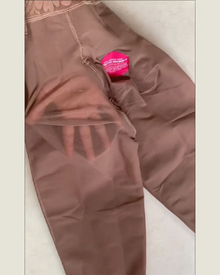 Shapshe® Damen Hohe Taille Knielange Shapewear Hose Unsichtbare Bauchweg Faja Shorts