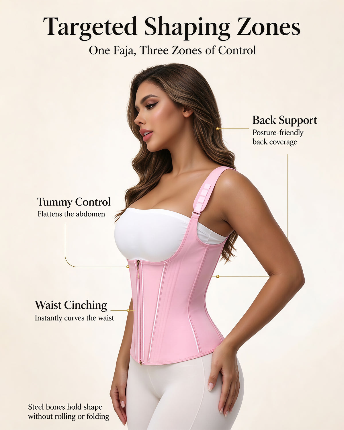 Shapshe® Fajas Steel Boned Tummy Control Waist Trainer