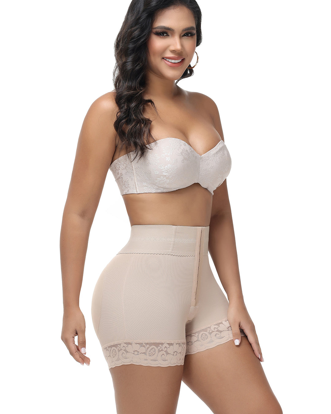 Shapshe® BBL Shorts mit doppelter Kompression und hoher Taille und bauchkontrollierendem Höschen in der Mitte