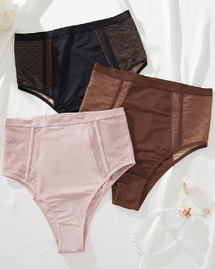 Hohe Taille Mesh Splicing Miederhose Bauchweg Atmungsaktive Shaping Höschen