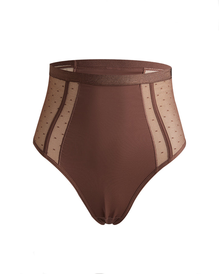 Hohe Taille Mesh Splicing Miederhose Bauchweg Atmungsaktive Shaping Höschen