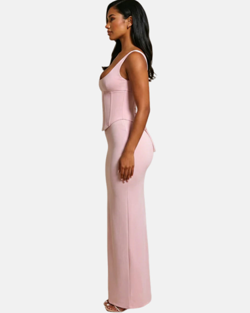Hourglass Figure Body Shaper The Corset Maxi Dress Two-Piece Set