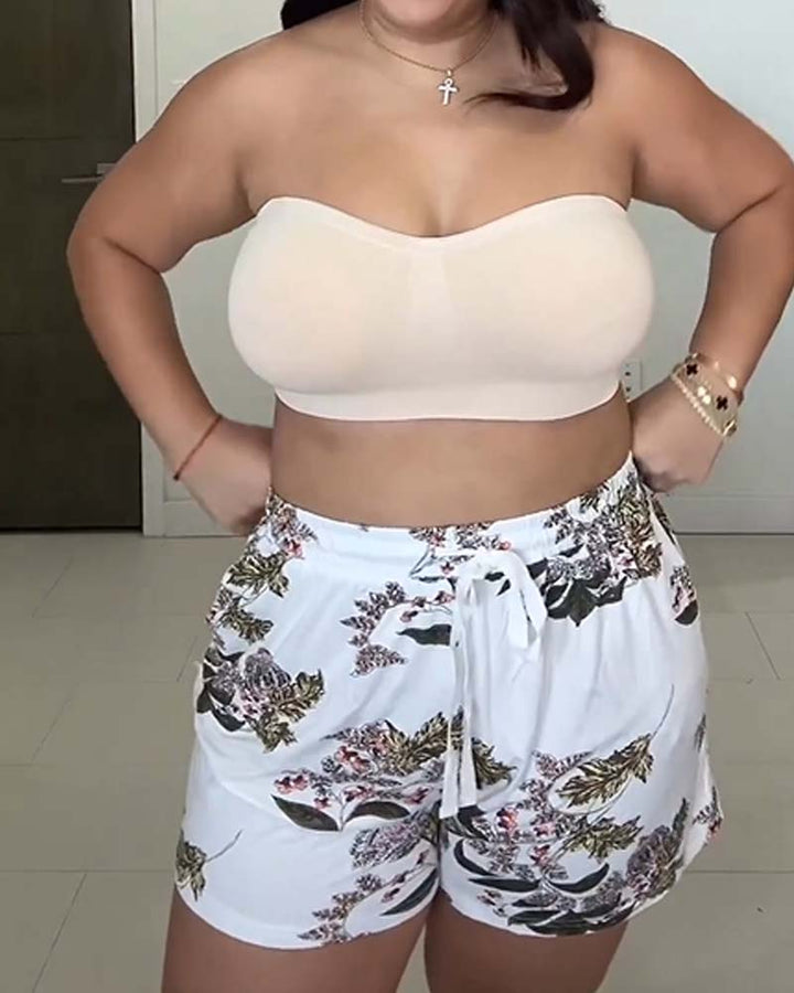 Damen Push up BH ohne Bügel nahtloser Bandeau BH