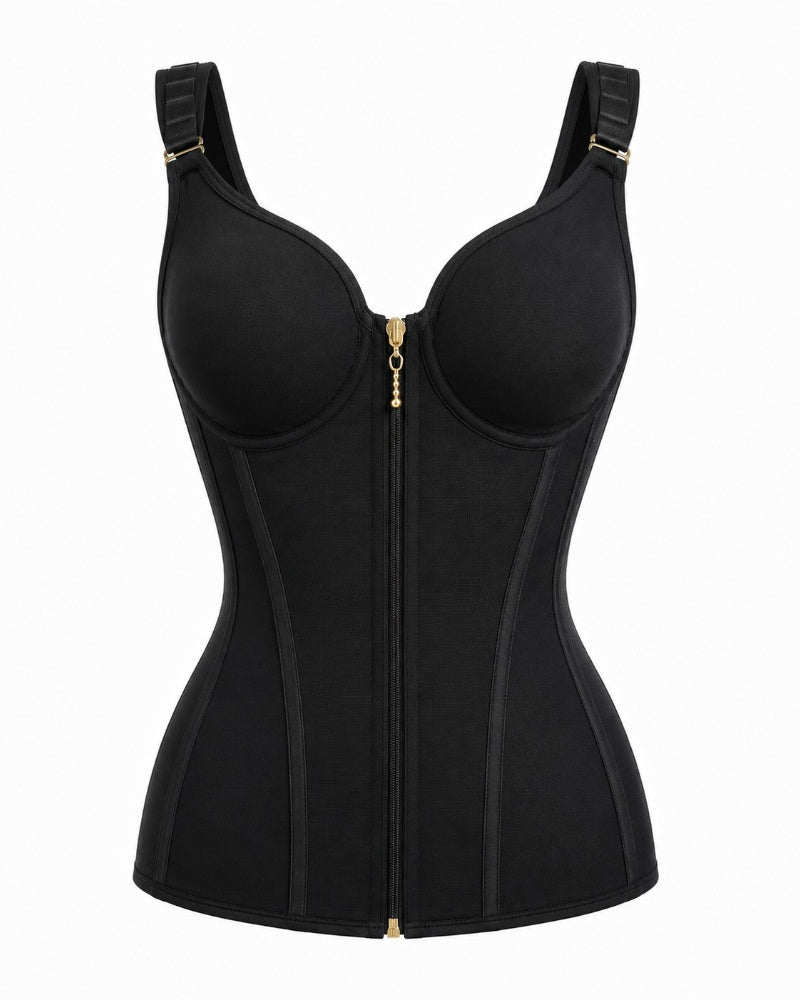 Double Compression Faja Corset Top Waist Trainer Built in Bra