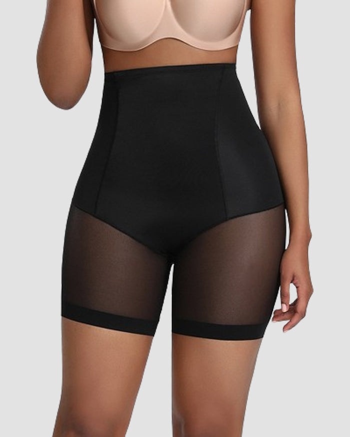 Nahtlose Mesh Atmungsaktive Bauchweg Po-Lift Korsett Formende Shorts