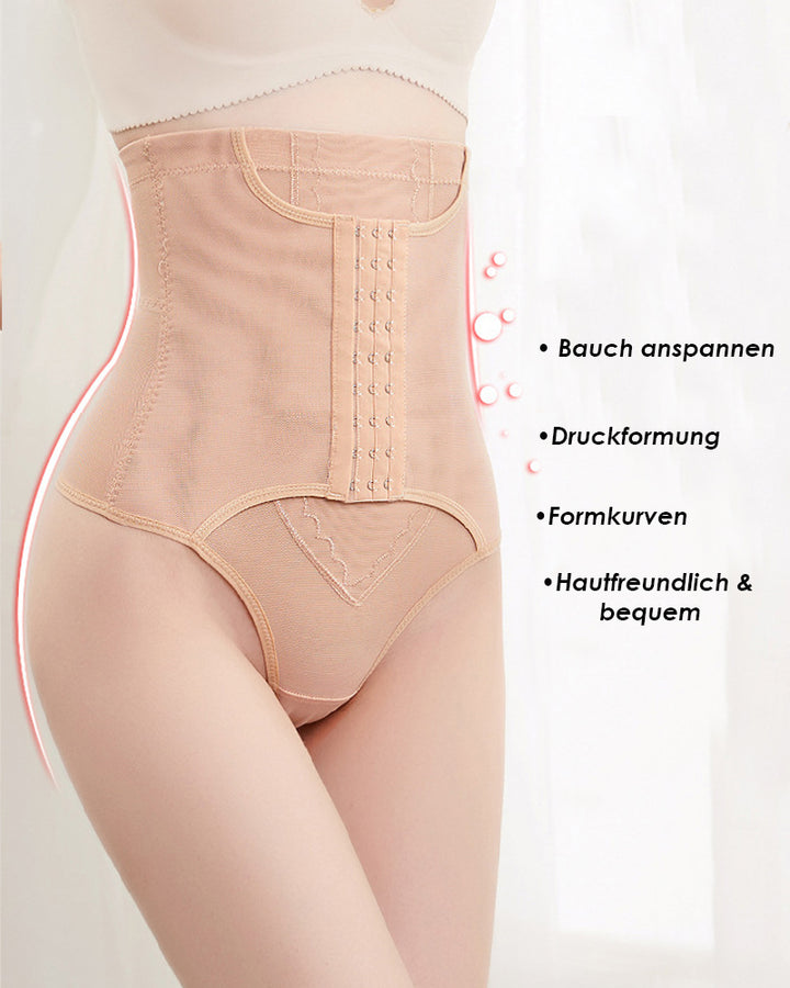 9-reihiges Hoch tailliertes Tanga Höschen mit Hüftstraffung und Oberschenkelfalte