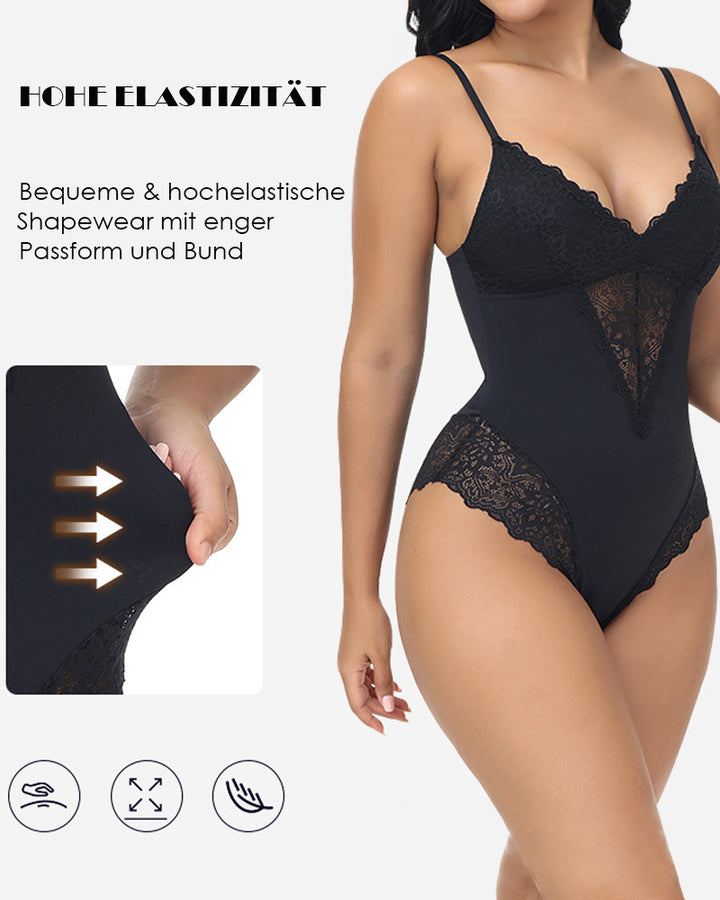 Spitze Spaghettiträger Cami Bodysuit Ärmellos Einteilige Shapewear Für Damen
