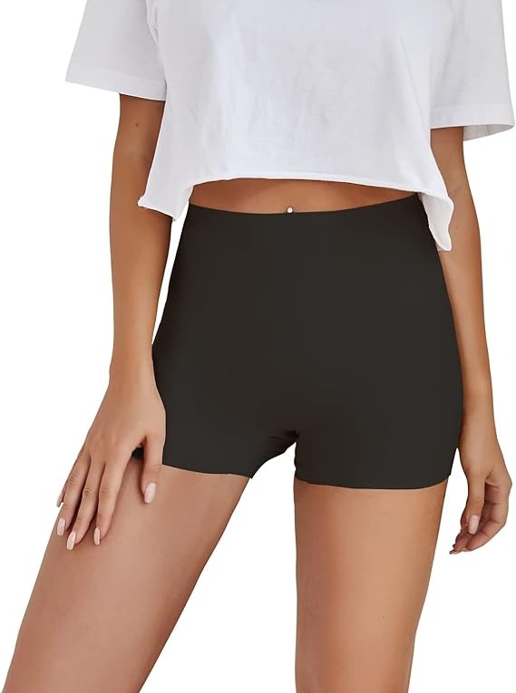 Solide Elastische Nahtlose Rutschfeste Boyshorts Unterwäsche