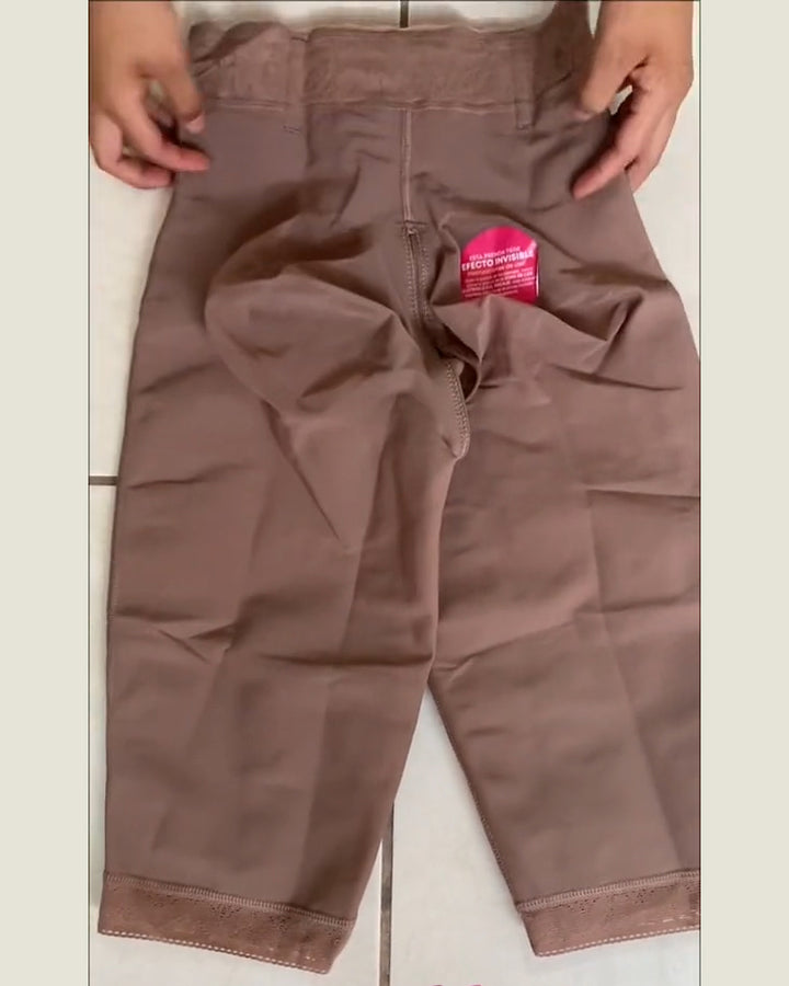 Shapshe® Damen Hohe Taille Knielange Shapewear Hose Unsichtbare Bauchweg Faja Shorts