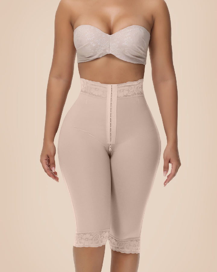 Shapshe® Damen Mittel Knielänge Spitzen Bauchweg Po-Lift Unsichtbare Shapewear Shorts