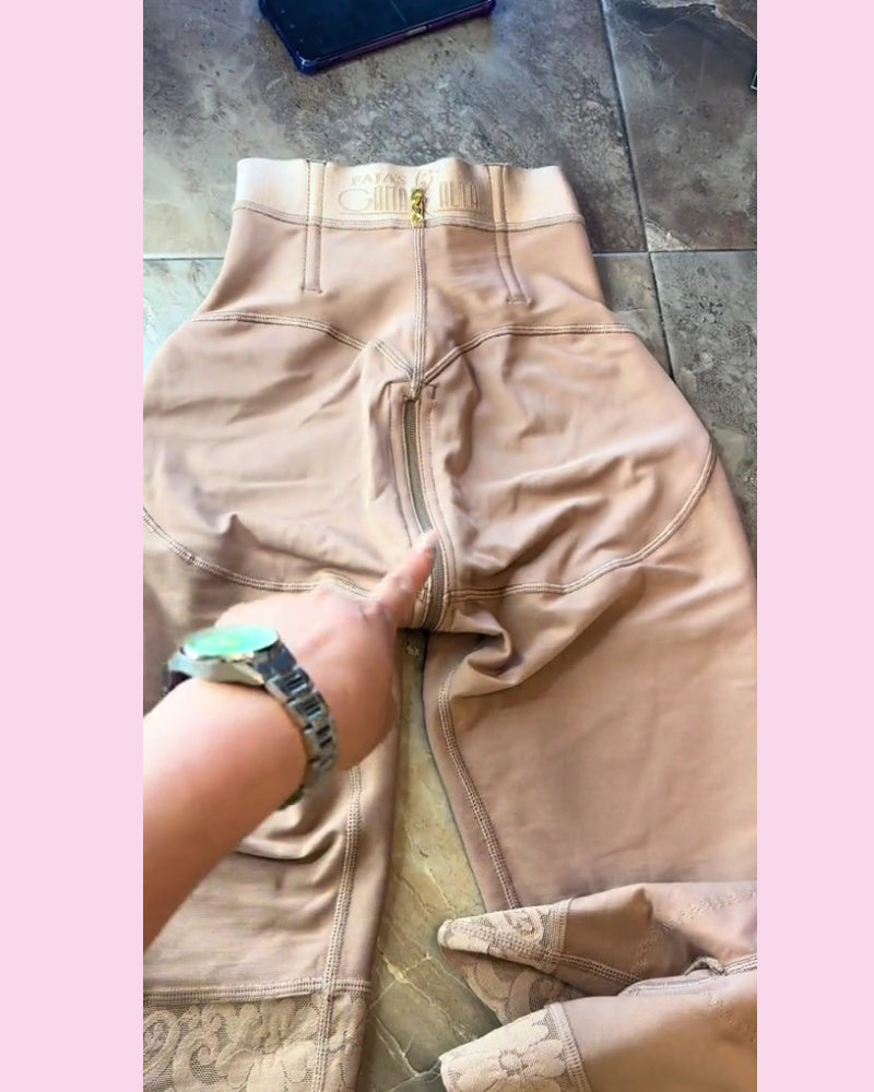 Shapshe® Hohe Taille Knielange Shapewear Shorts Mieder Po-Lifter Schlankheits Fajas Shorts