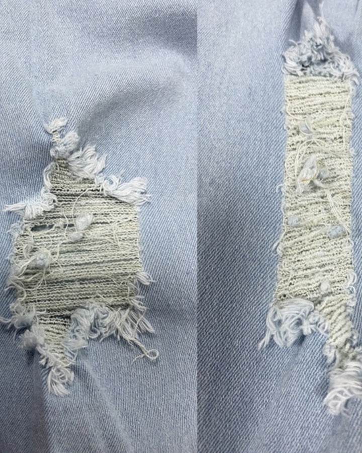 Skinny Jeans im Used Look mit Hoher Taille für Damen