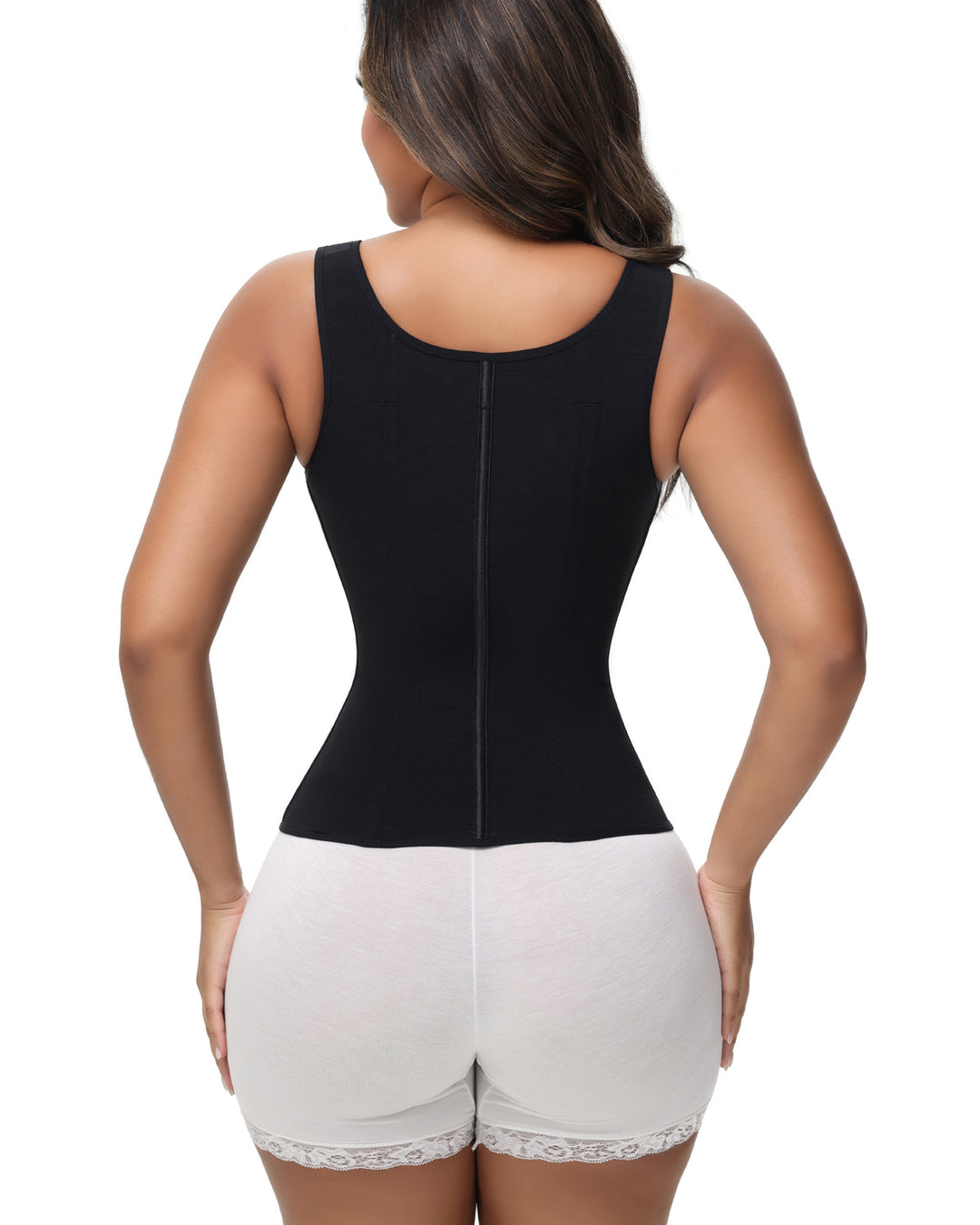 Shapshe® Damen Stäbchen Latex Reißverschluss Korsett Bauchkontrolle Body Shaper Weste Mit BH