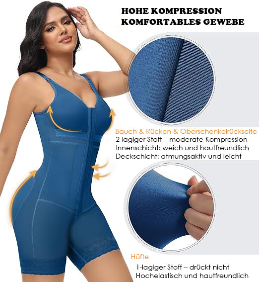 Shapshe® Damen Bauchkontrolle Fajas Colombianas Nach Operationen Ganzkörper Po-Lifter Body Shaper