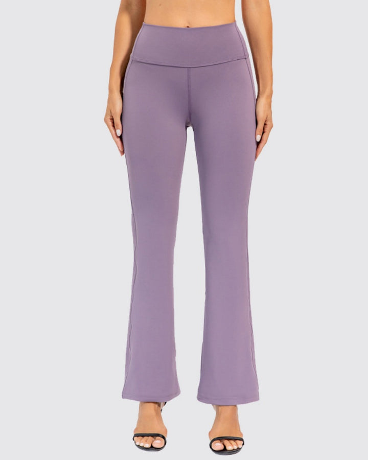 Yoga-Schlaghose mit Hoher Taille Stretch-Sport-Freizeithose Pfirsich-Hüftlift