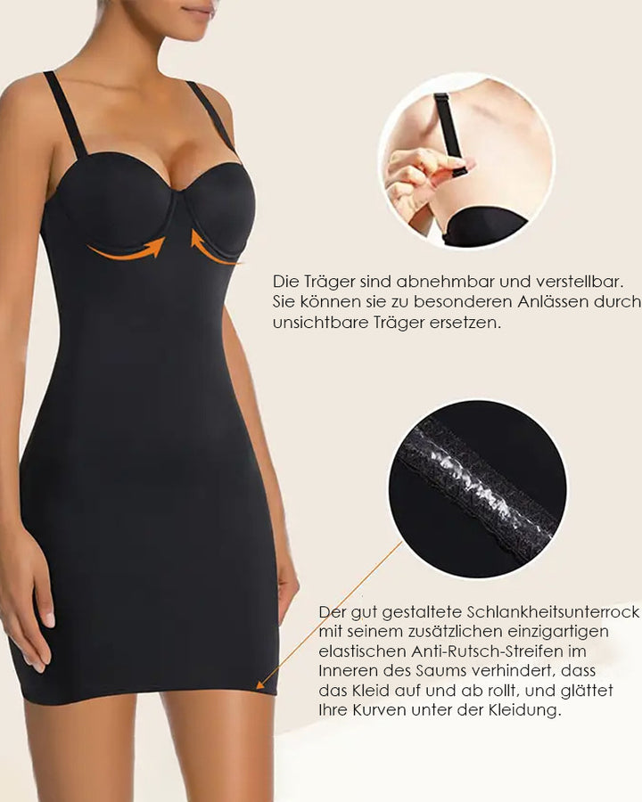 Glatter Trägerloses Bauchweg Bodycon Shapewear Kleider Mit Eingebautem BH