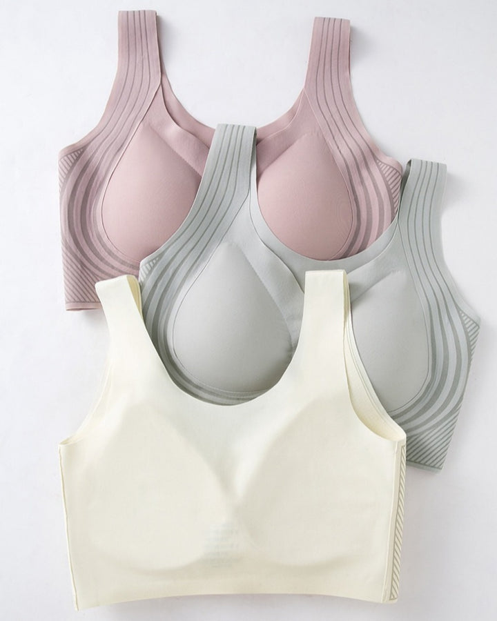 Breite Träger Push Up BH mit Festen Körbchen und Weichem Halt