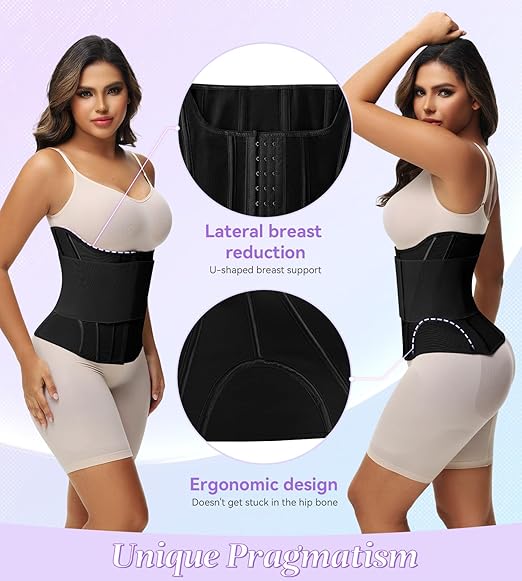 Shapshe® Damen Bauchweg Mieder Taillentrainer Stäbchen Sports Bauchgürtel Zum Abnehmen