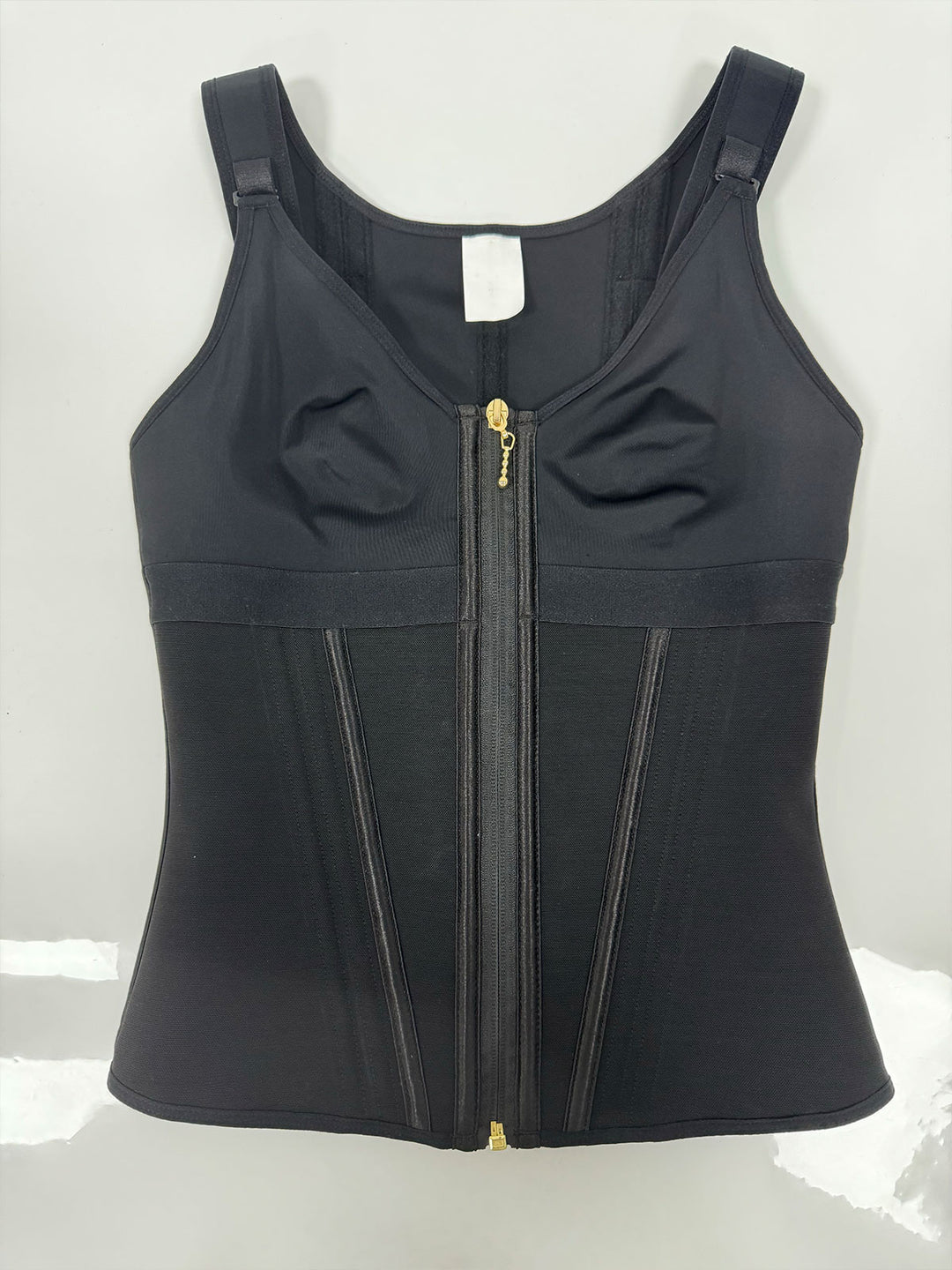 Shapshe® Damen Stäbchen Latex Reißverschluss Korsett Bauchkontrolle Body Shaper Weste Mit BH