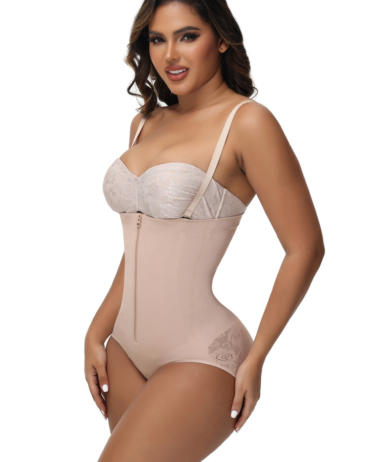 Shapshe® Hohe Kompression Po Lift Reißverschluss Miederhosen Bauchweg Figurformende Unterwäsche