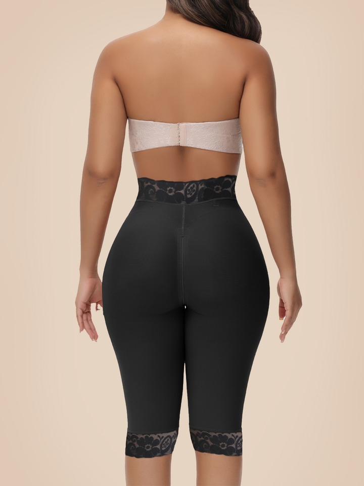 Shapshe® Damen Mittel Knielänge Spitzen Bauchweg Po-Lift Unsichtbare Shapewear Shorts