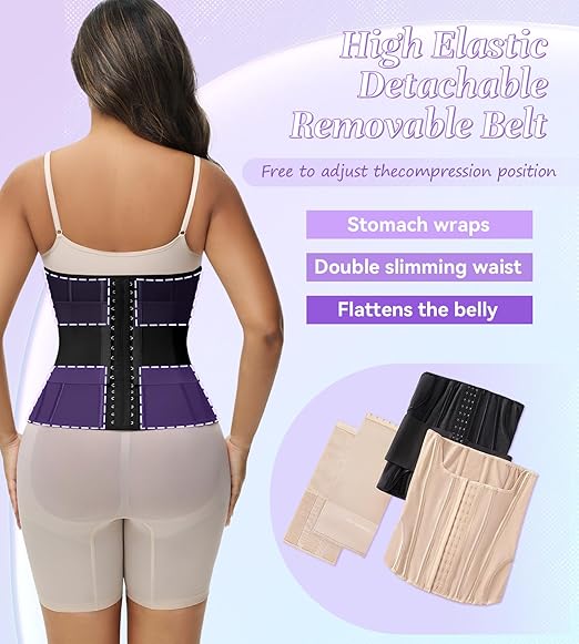 Shapshe® Damen Bauchweg Mieder Taillentrainer Stäbchen Sports Bauchgürtel Zum Abnehmen