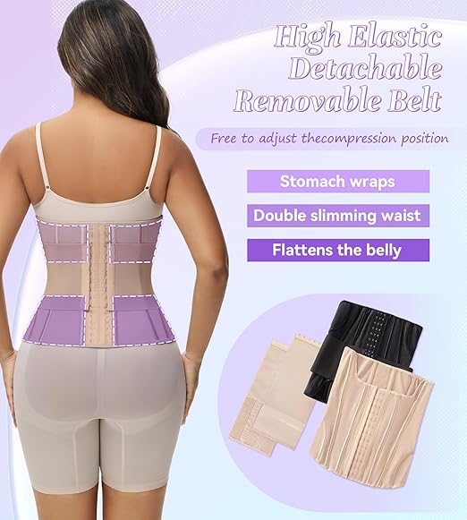 Shapshe® Damen Bauchweg Mieder Taillentrainer Stäbchen Sports Bauchgürtel Zum Abnehmen