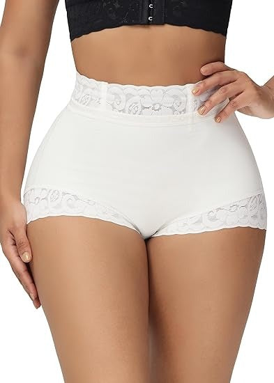 Shapshe® Klassischer Damen Körperformer mit Spitze Po-Lifter Bauchweg Unterwäsche Höschen Glättungs Slip