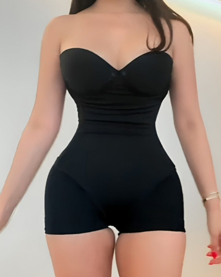 Shapshe® Nahtloser Skinny Bodys mit Sexy Schnürung am Rücken und Tanga