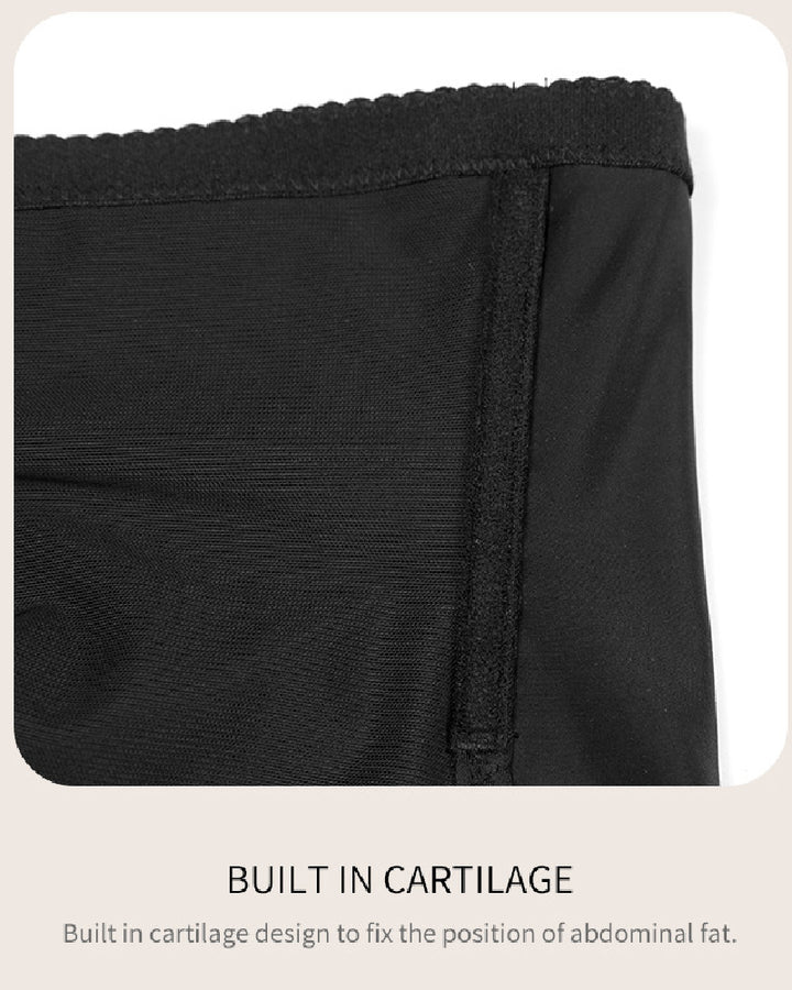 Damen Bauchweg Figurformende Unterwäsche Nahtlos Gespleißter Spitzen Shapewear Slip