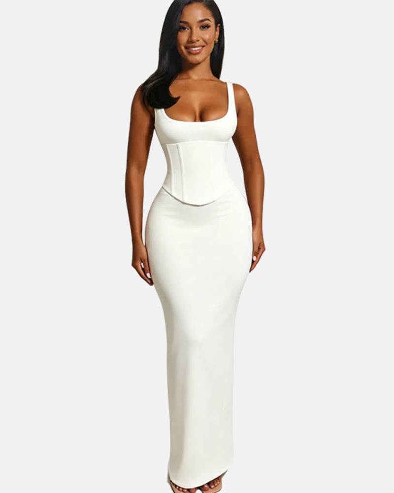 Hourglass Figure Body Shaper The Corset Maxi Dress Two-Piece Set