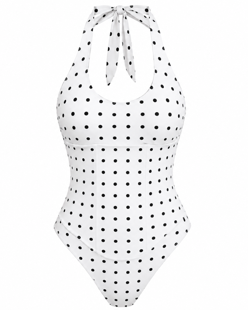 Hourglass Corset Body Shaper Waist Cincher Swimsuit Two-Piece Set