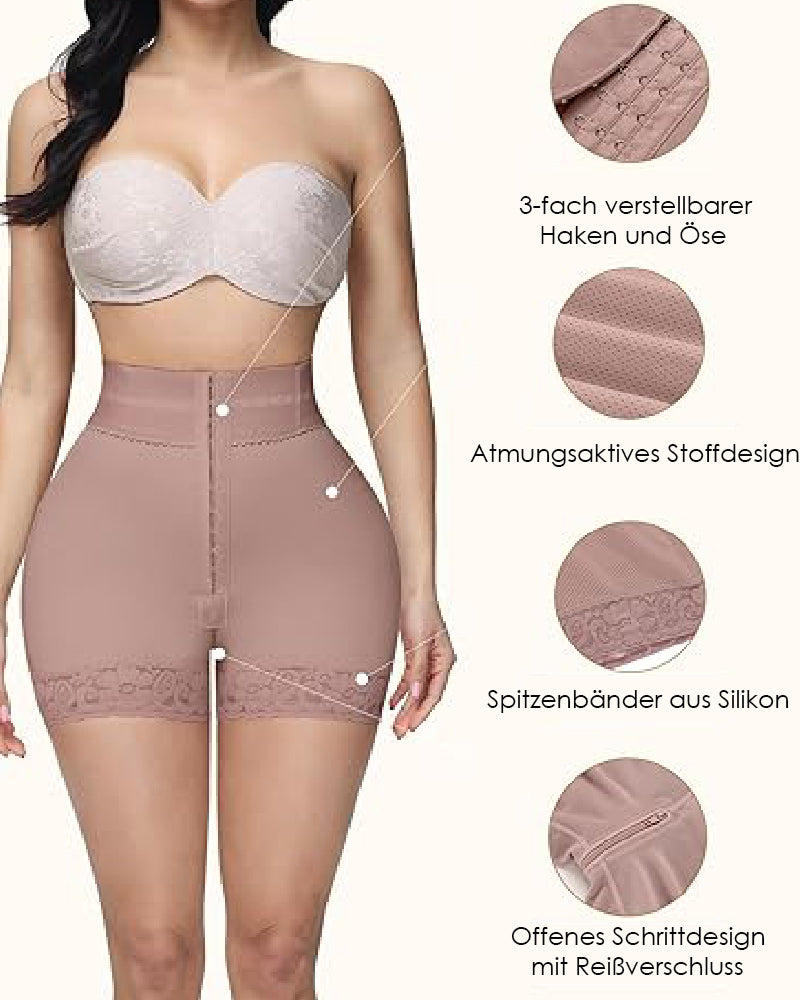 Shapshe® BBL Shorts mit doppelter Kompression und hoher Taille und bauchkontrollierendem Höschen in der Mitte