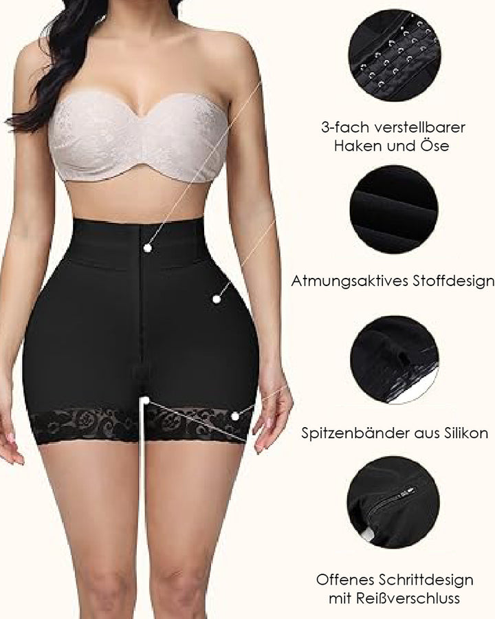 Shapshe® BBL Shorts mit doppelter Kompression und hoher Taille und bauchkontrollierendem Höschen in der Mitte