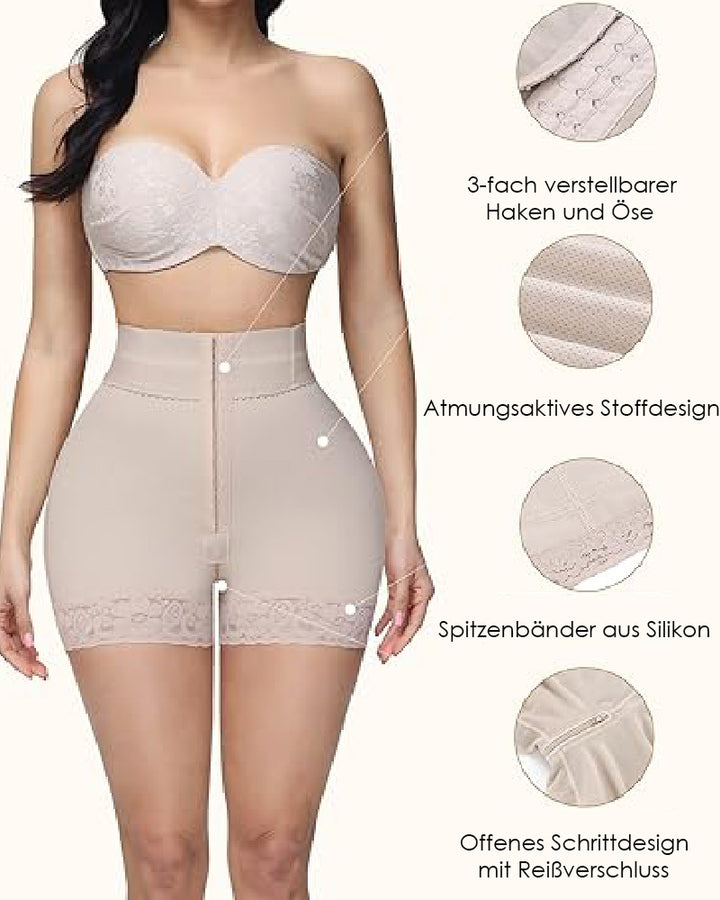 Shapshe® BBL Shorts mit doppelter Kompression und hoher Taille und bauchkontrollierendem Höschen in der Mitte