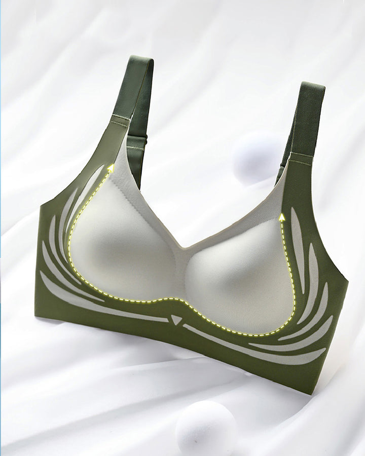 Nahtloser Kontrastfarbe Kabelloser Weicher Anti-Durchhänger Push-Up Schlaf BH