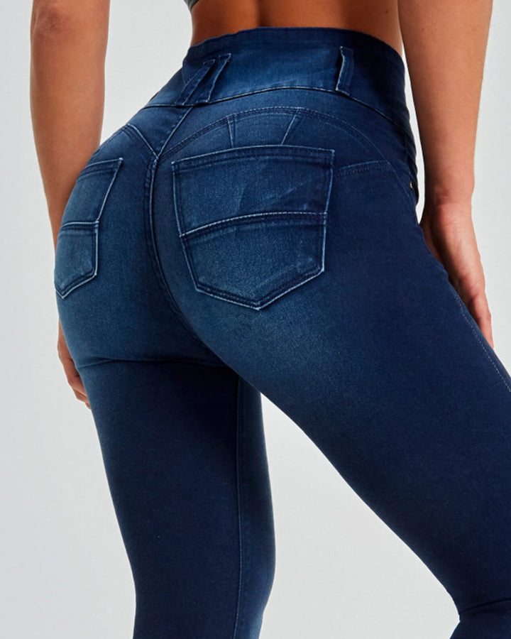 Skinny-Stretch-Shaping-Po-Lift-Jeans mit Hoher Taille