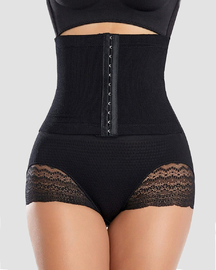 Hoher Taille Festem Bauchweg Shapewear Höschen Kontrolle Gürtel Miederhose